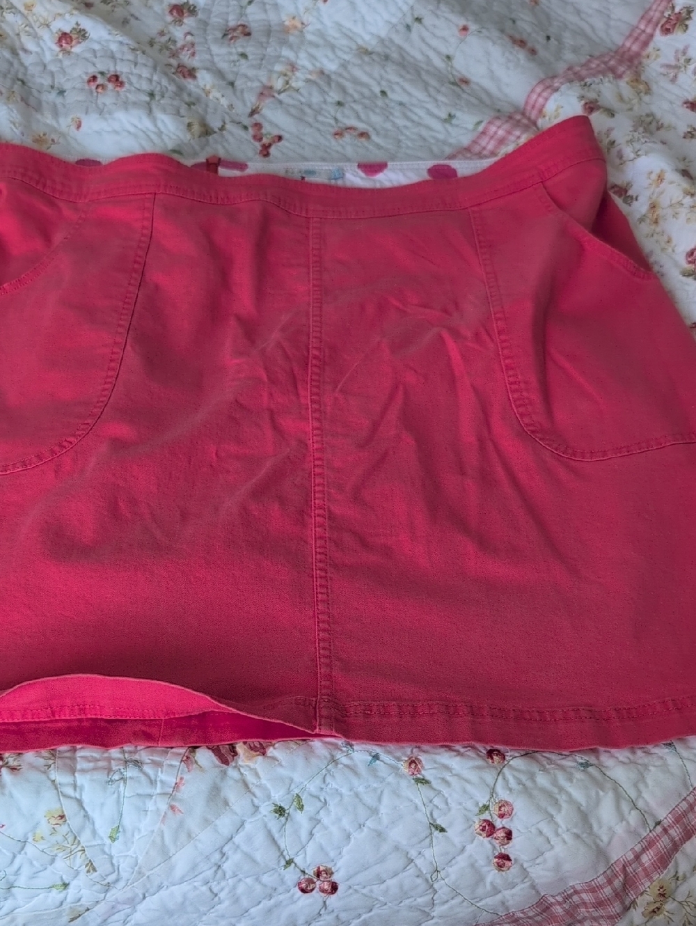 Boden Hot Pink Mini Skirt with Front Pockets